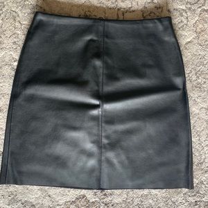 Black leather skirt